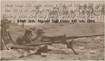 Cc chiến sĩ VNCH phng thủ Hong Sa